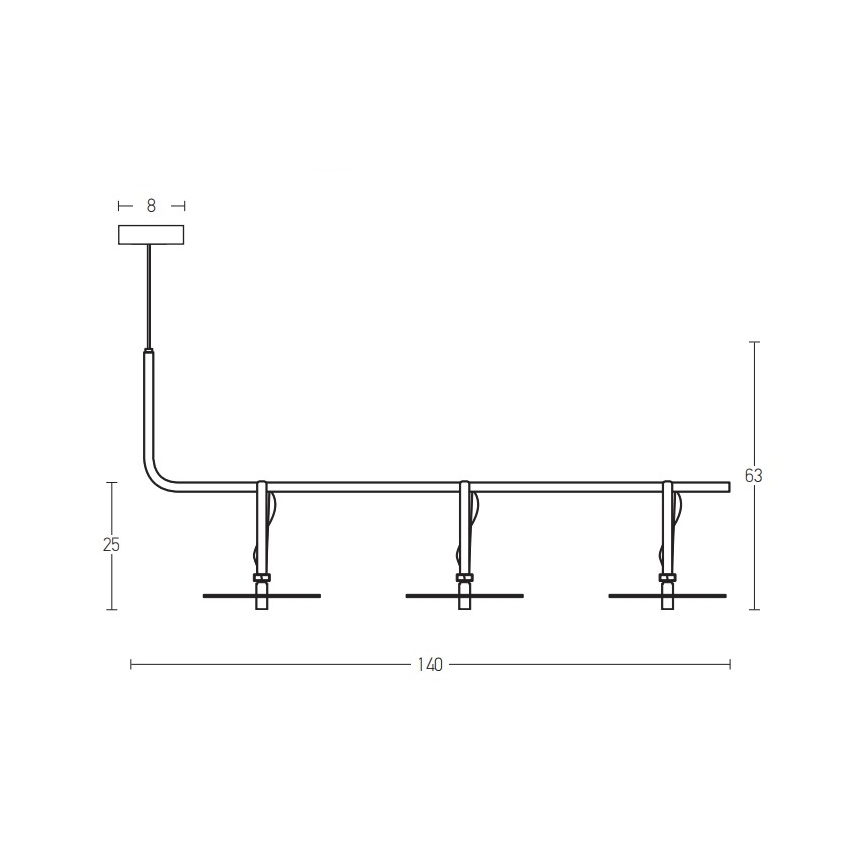 Zambelis 18138-B - LED ljuskrona med textilsladd 3xLED/5W/230V