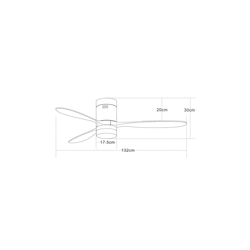 Zambelis 19144 - LED takfläkt LED/15W/230V 3000/4000/6000 körsbär + fjärrkontroll