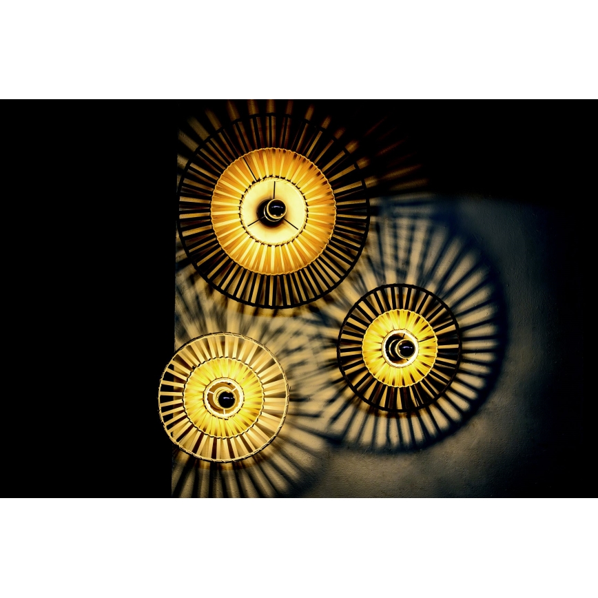 Zambelis 19251 - Vägglampa 1xE27/40W/230V Bambu/beige