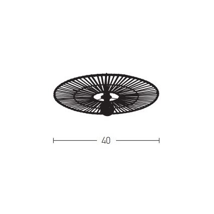 Zambelis 19251 - Vägglampa 1xE27/40W/230V Bambu/beige