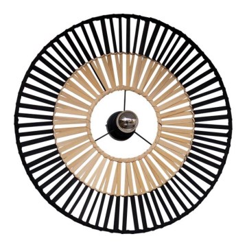 Zambelis 19252 - Vägglampa 1xE27/40W/230V Bambu/svart