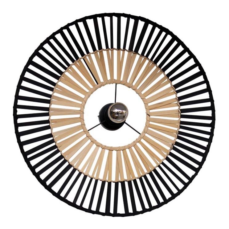 Zambelis 19252 - Vägglampa 1xE27/40W/230V Bambu/svart
