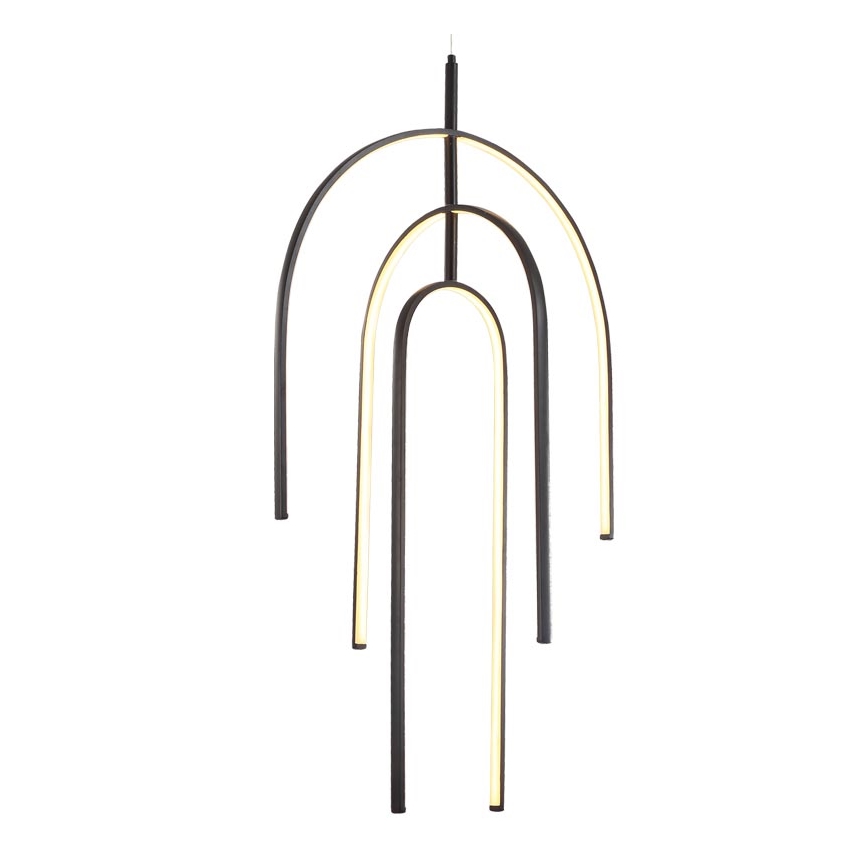Zambelis 1932 - LED ljusreglerad ljuskrona på textilsladd LED/80W/230V svart