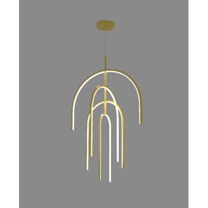 Zambelis 1933 - LED ljusreglerad ljuskrona på textilsladd LED/96W/230V guld