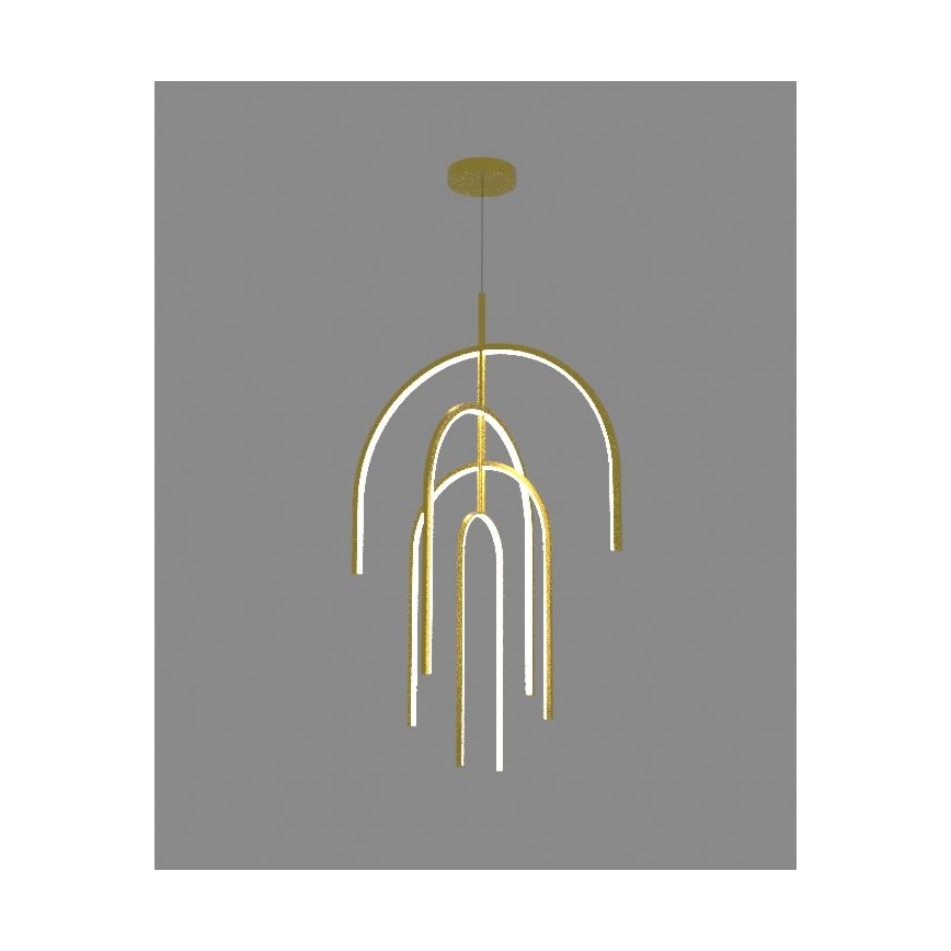Zambelis 1933 - LED ljusreglerad ljuskrona på textilsladd LED/96W/230V guld