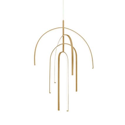 Zambelis 1933 - LED ljusreglerad ljuskrona på textilsladd LED/96W/230V guld