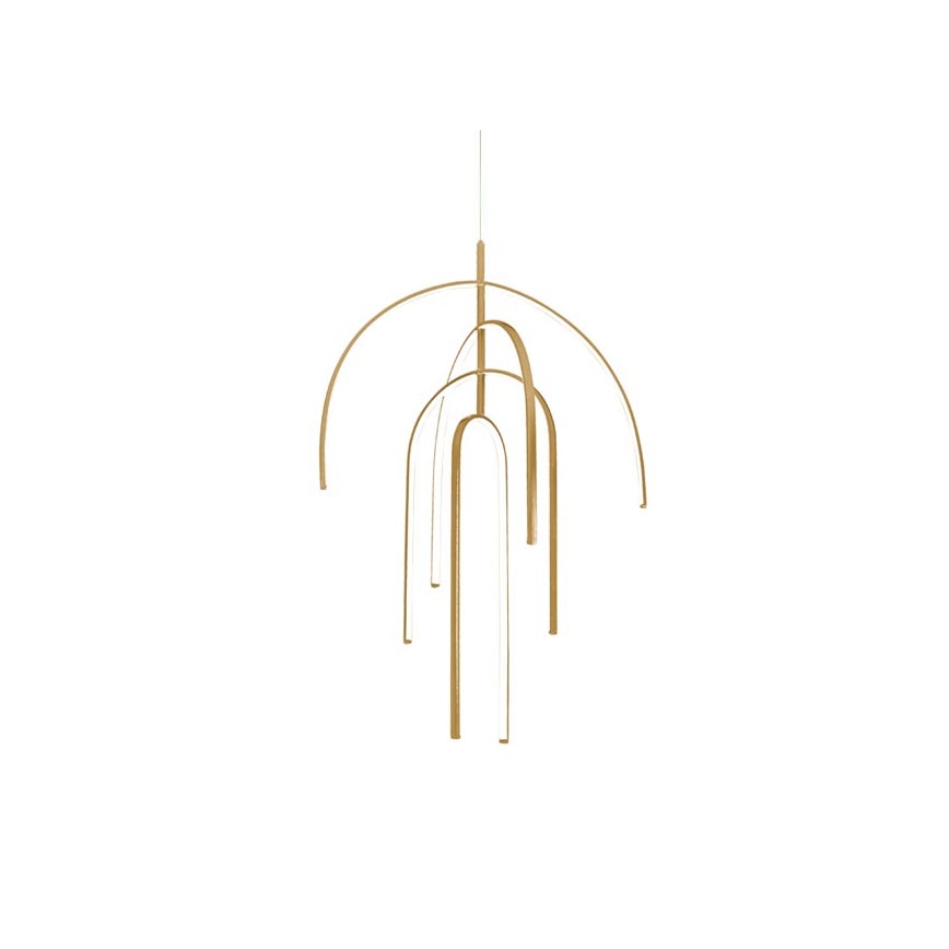 Zambelis 1933 - LED ljusreglerad ljuskrona på textilsladd LED/96W/230V guld