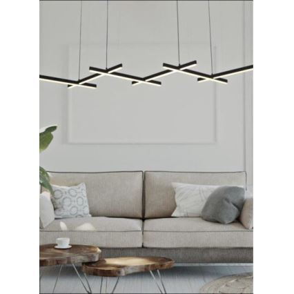 Zambelis 1948 - LED ljusreglerad ljuskrona på textilsladd LED/85W/230V svart