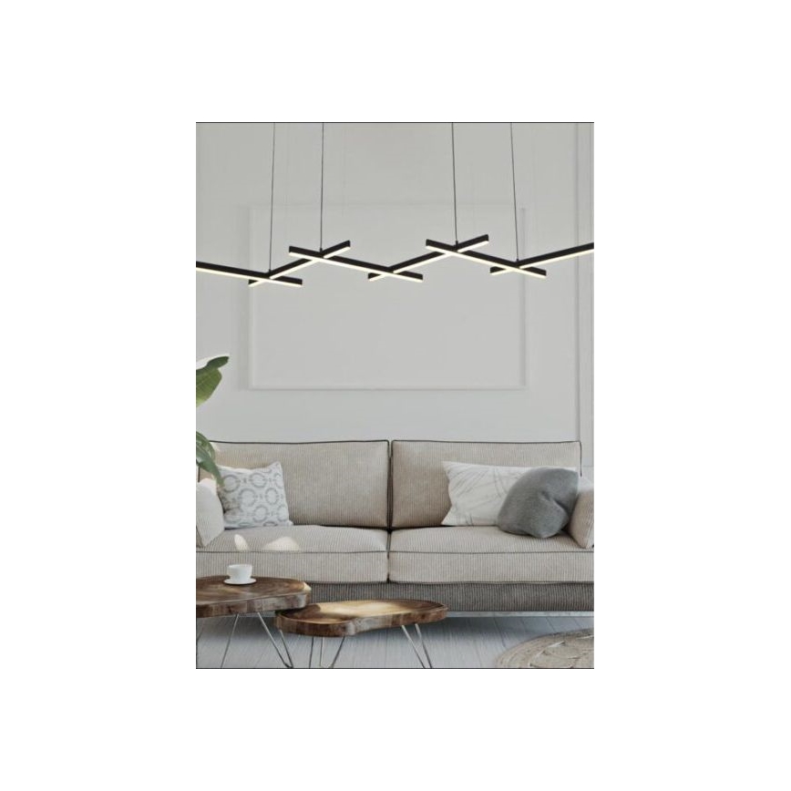 Zambelis 1948 - LED ljusreglerad ljuskrona på textilsladd LED/85W/230V svart