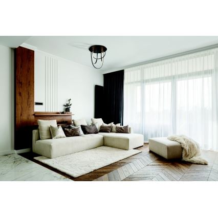 Zambelis 1951 - Dimbar LED ytmonterad ljuskrona LED/80W/230V svart