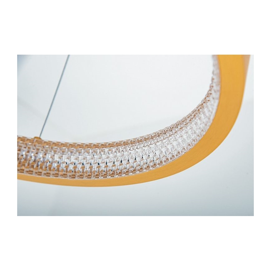 Zambelis 2006 - LED ljusreglerad ljuskrona på textilsladd LED/36W/230V guld