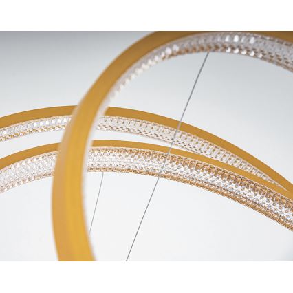 Zambelis 2009 - LED ljusreglerad ljuskrona på textilsladd LED/112W/230V guld