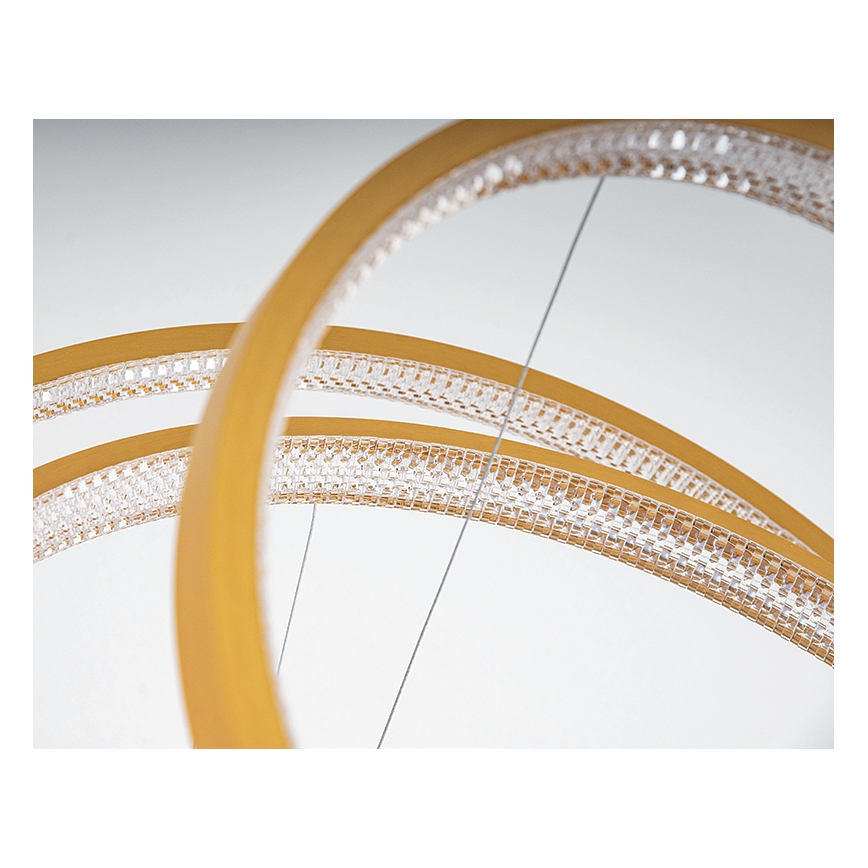 Zambelis 2009 - LED ljusreglerad ljuskrona på textilsladd LED/112W/230V guld
