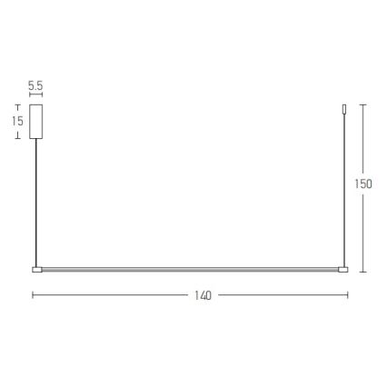 Zambelis 20119 - LED ljuskrona med textilsladd LED/20W/230V svart