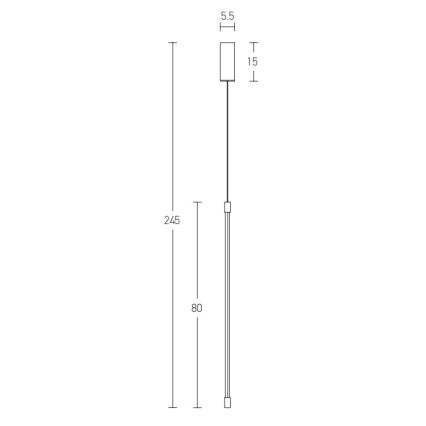 Zambelis 20121 - LED ljuskrona med textilsladd LED/12W/230V svart