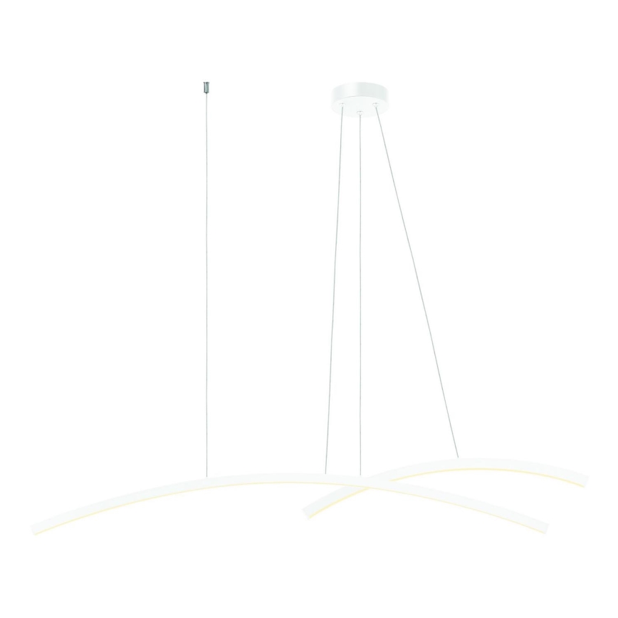 Zambelis 20129 - LED ljusreglerad ljuskrona på textilsladd LED/48W/230V vit