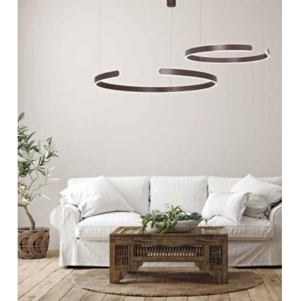 Zambelis 2013 - LED ljusreglerad ljuskrona på textilsladd LED/40W/230V brun