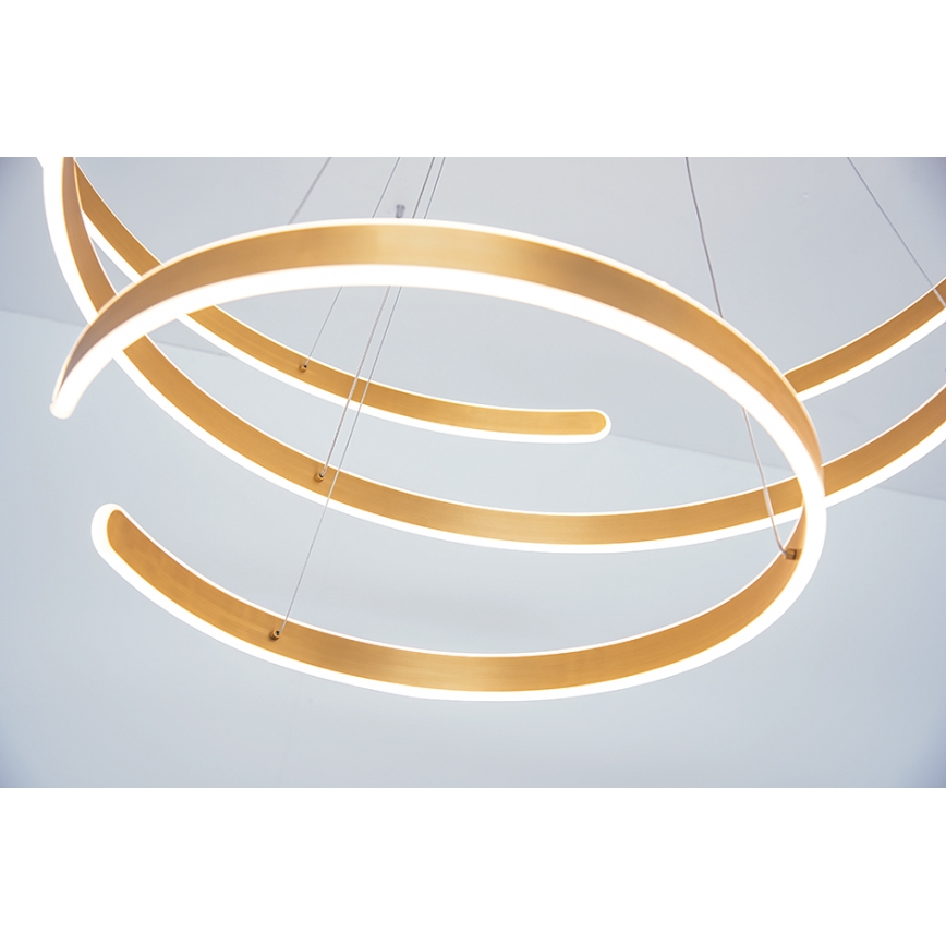 Zambelis 2014 - LED ljusreglerad ljuskrona på textilsladd LED/120W/230V guld