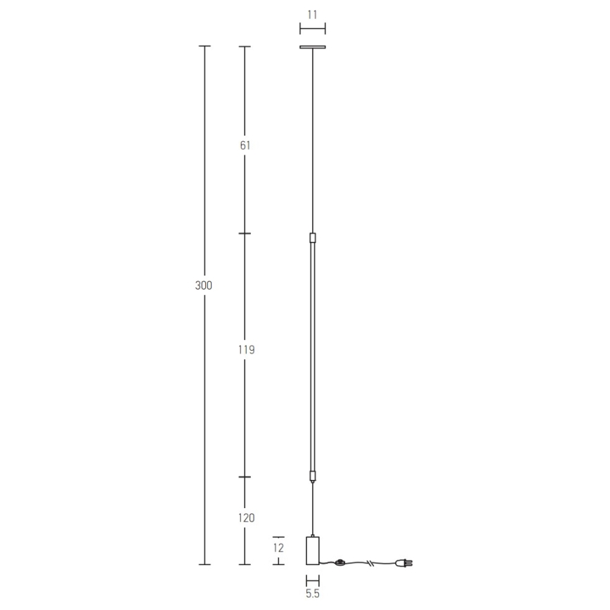 Zambelis 20184 - LED golvlampa LED/22W/230V