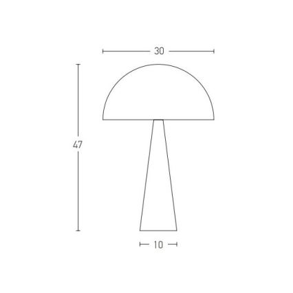 Zambelis 20210 - Bordslampa 1xE27/25W/230V svart