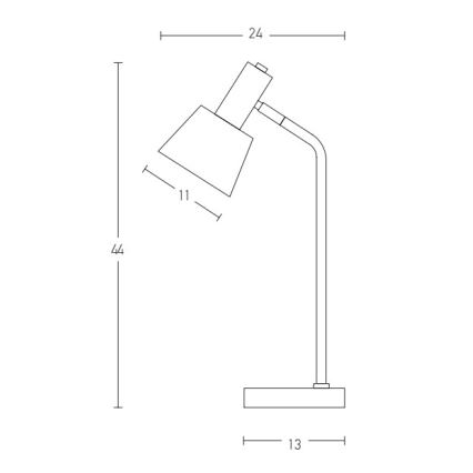 Zambelis 20221 - Bordslampa 1xE14/25W/230V vit