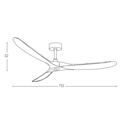 Zambelis 20259 - Takfläkt + fjärrkontroll