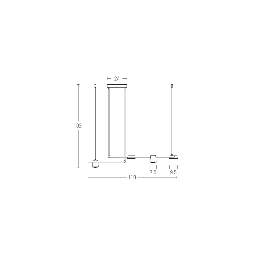 Zambelis 2035 - LED pendelljuskrona LED/28W/230V