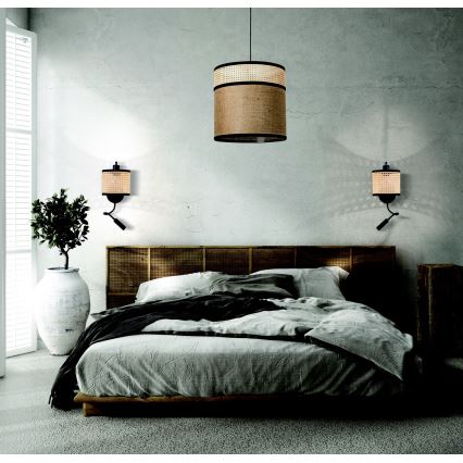 Zambelis 20355 - LED vägglampa 1xE27/40W + LED/3W/230V rotting