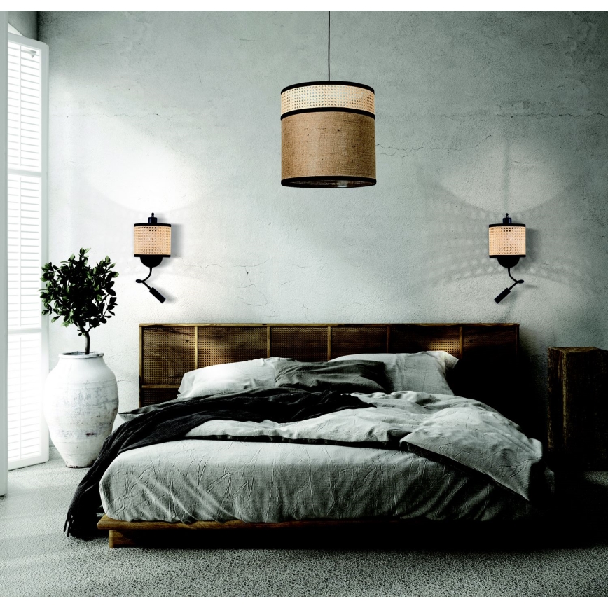Zambelis 20355 - LED vägglampa 1xE27/40W + LED/3W/230V rotting