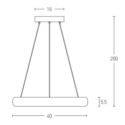 Zambelis 2046 - LED ljusreglerad ljuskrona på textilsladd LED/30W/230V diameter 40 cm guld