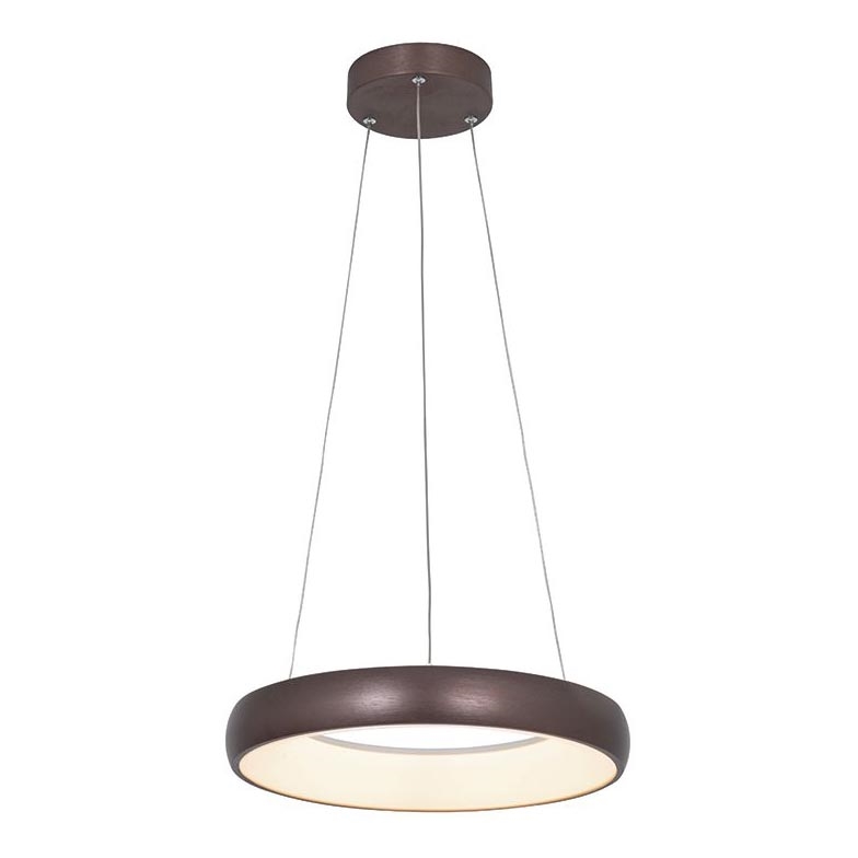 Zambelis 2047 - LED ljusreglerad ljuskrona på textilsladd LED/30W/230V diameter 40 cm brun