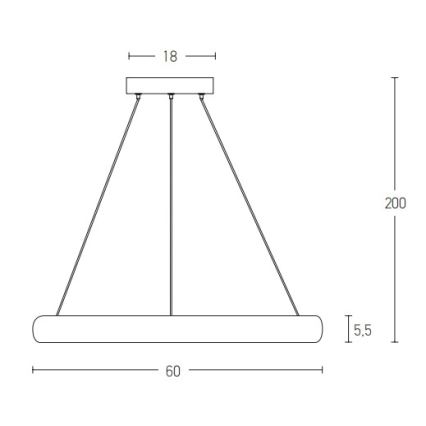 Zambelis 2055 - LED ljusreglerad ljuskrona på textilsladd LED/50W/230V diameter 60 cm brun