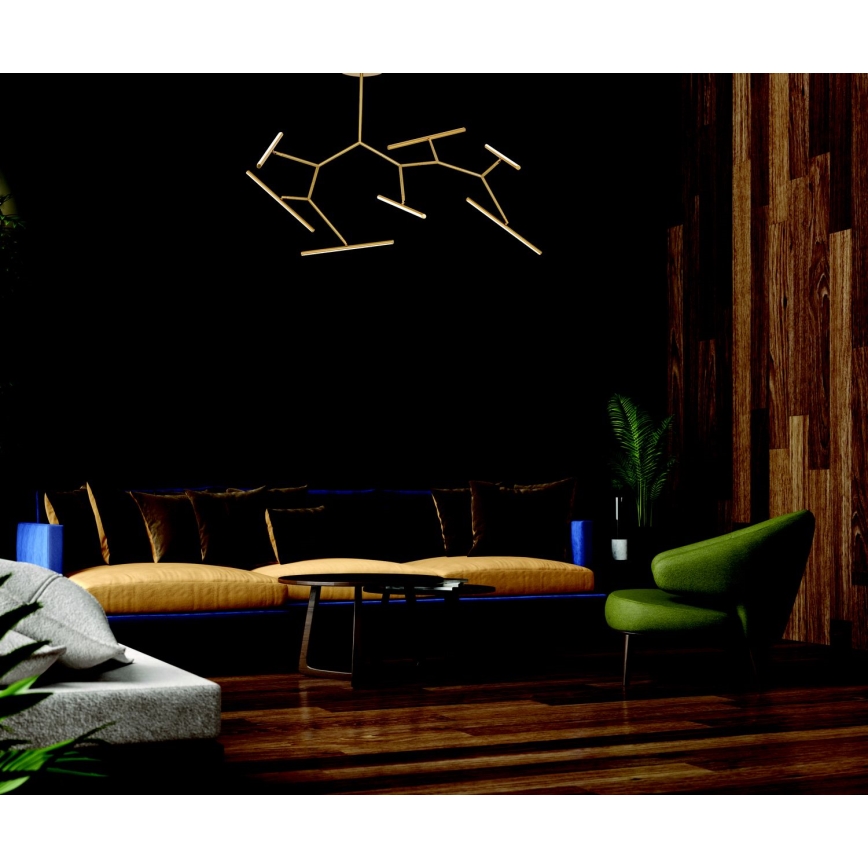 Zambelis 2073 - LED Dimbar pendellampa LED/68W/230V guld