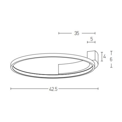 Zambelis 2075 - LED väggbelysning LED/25W/230V diameter 42,5 cm vit