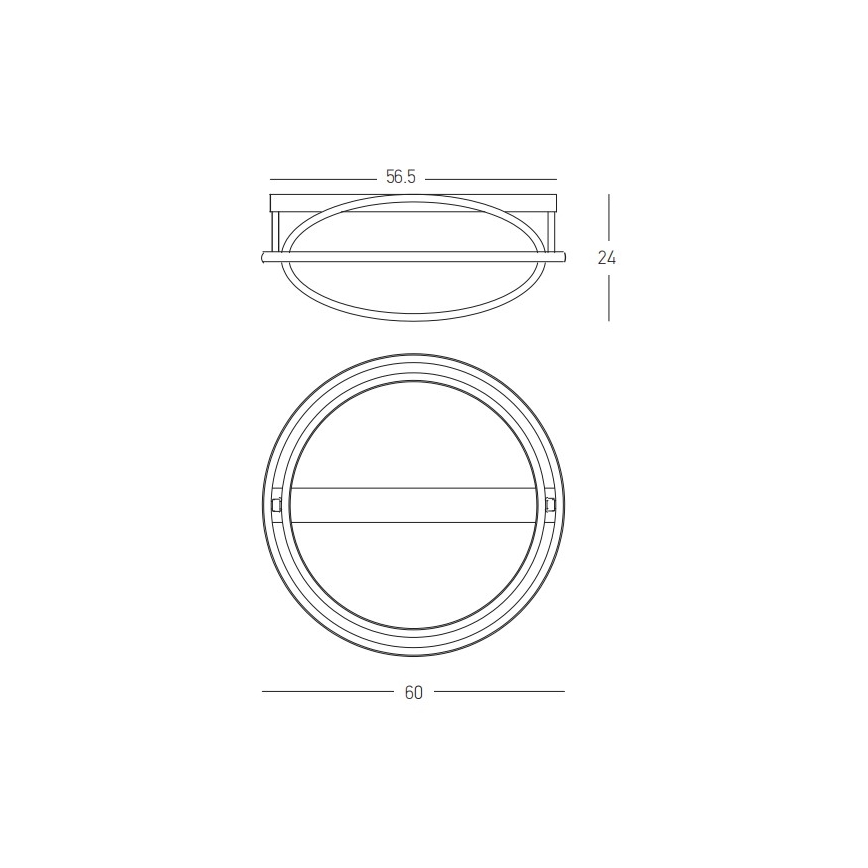 Zambelis 22018 - Dimbar LED ytmonterad ljuskrona LED/56W/230V diameter 60 cm guld