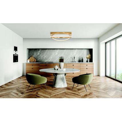 Zambelis 22019 - Dimbar LED ytmonterad ljuskrona LED/80W/230V diameter 79 cm guld