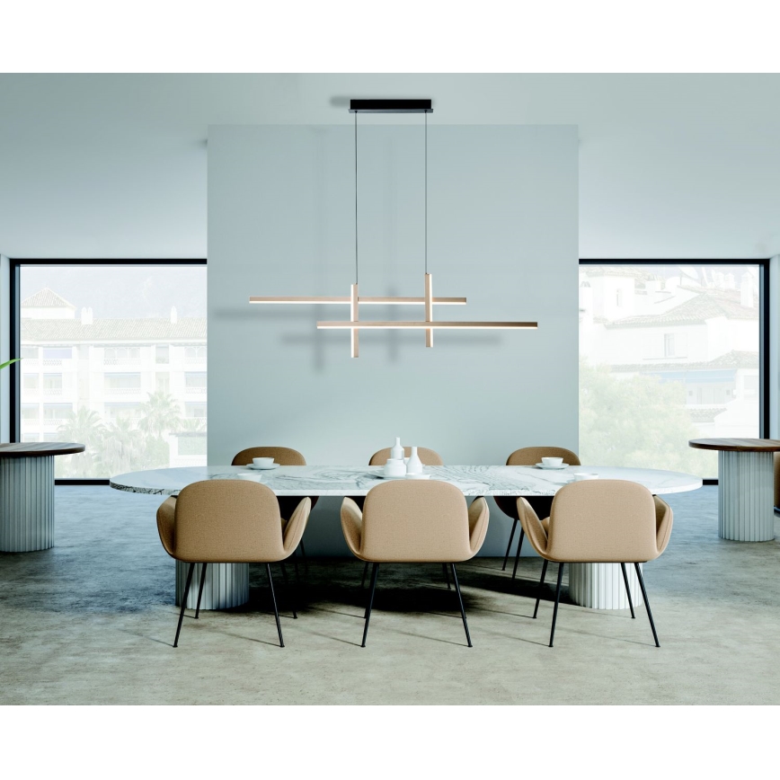 Zambelis 22022 - LED ljusreglerad ljuskrona på textilsladd LED/41W/230V guld