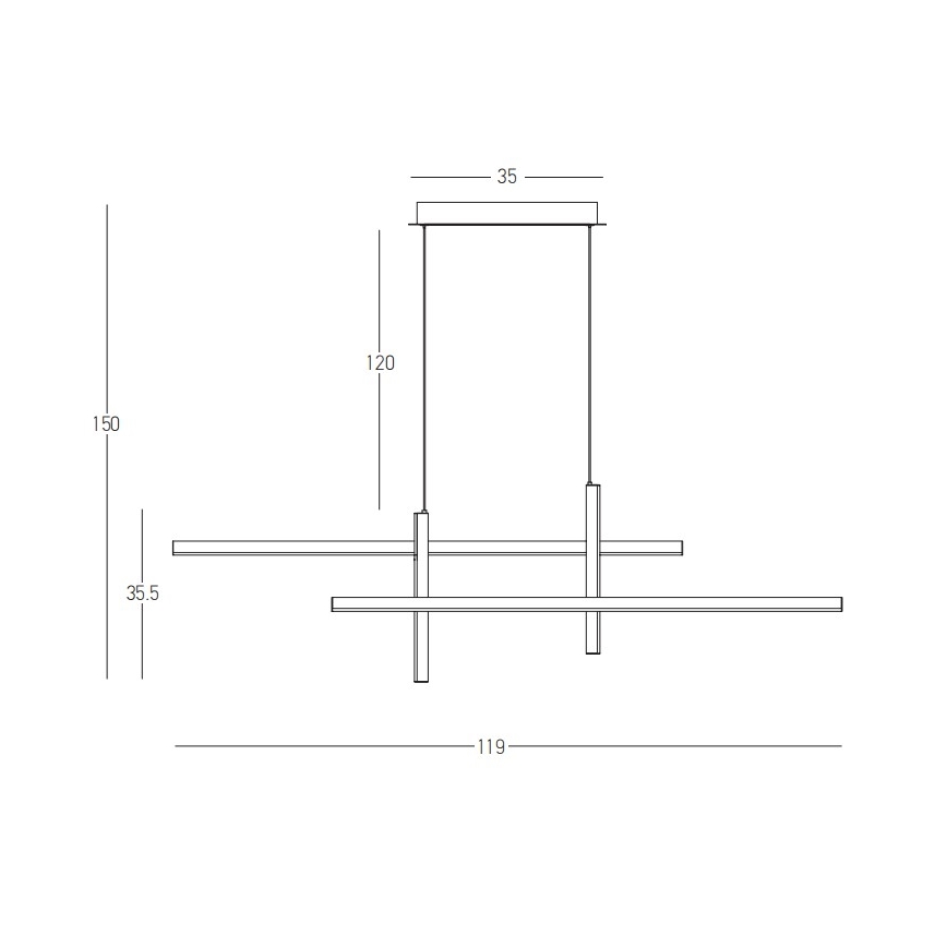 Zambelis 22023 - LED ljusreglerad ljuskrona på textilsladd LED/41W/230V svart