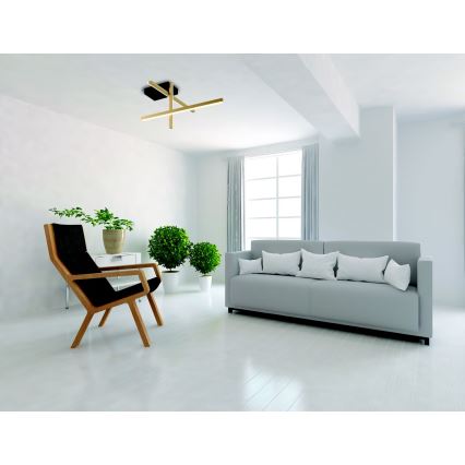 Zambelis 22024 - Dimbar LED ytmonterad ljuskrona LED/25W/230V guld
