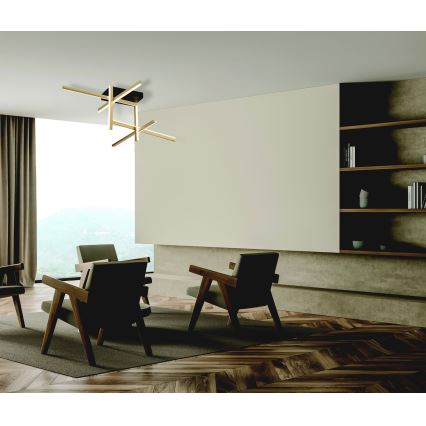 Zambelis 22026 - Dimbar LED ytmonterad ljuskrona LED/46W/230V guld