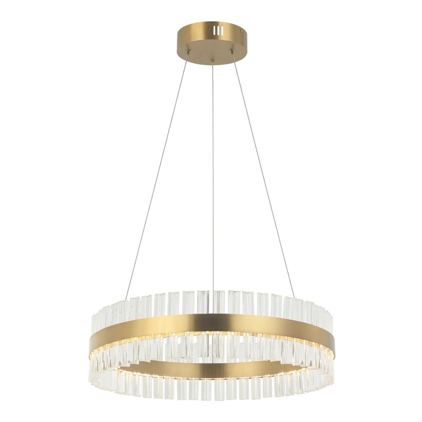 Zambelis 22039 - LED ljusreglerad ljuskrona på textilsladd LED/56W/230V guld