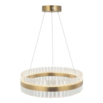 Zambelis 22040 - LED ljusreglerad ljuskrona på textilsladd LED/68W/230V guld