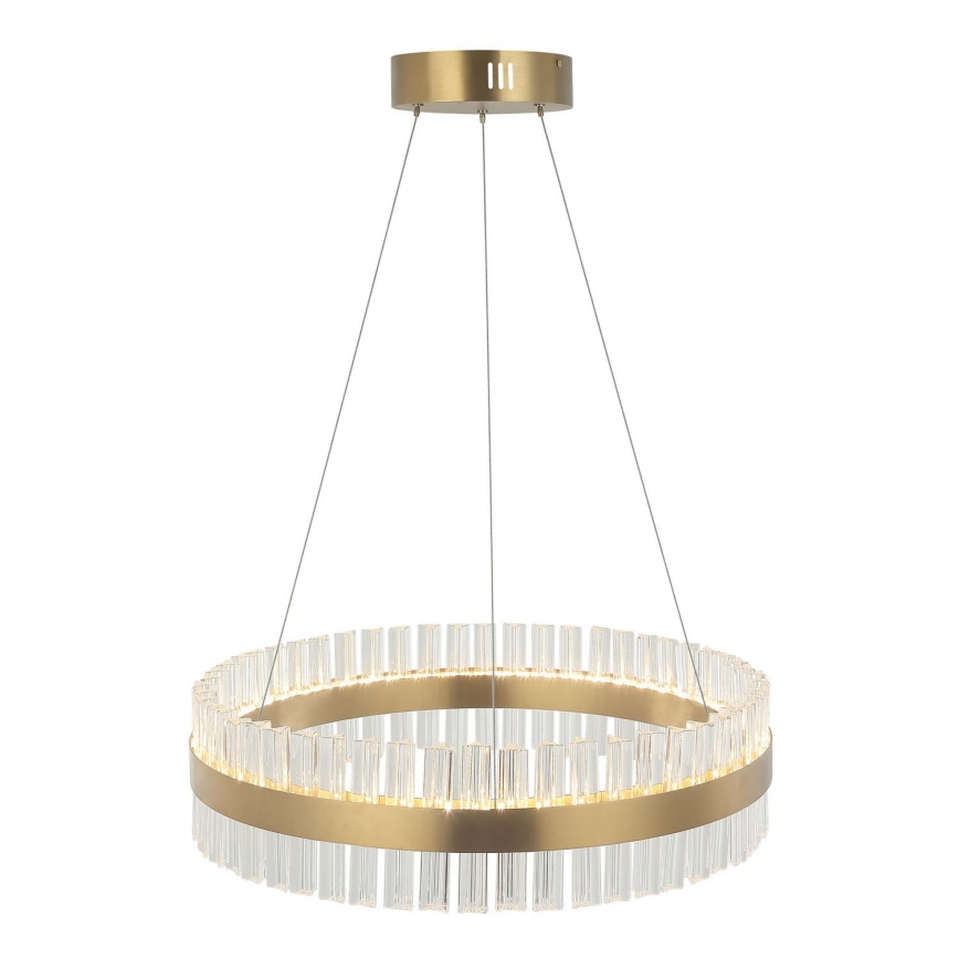 Zambelis 22040 - LED ljusreglerad ljuskrona på textilsladd LED/68W/230V guld