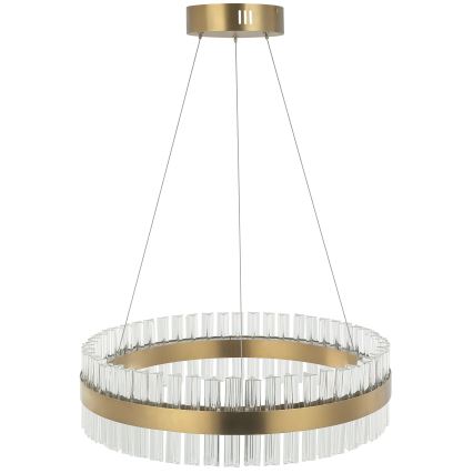 Zambelis 22040 - LED ljusreglerad ljuskrona på textilsladd LED/68W/230V guld