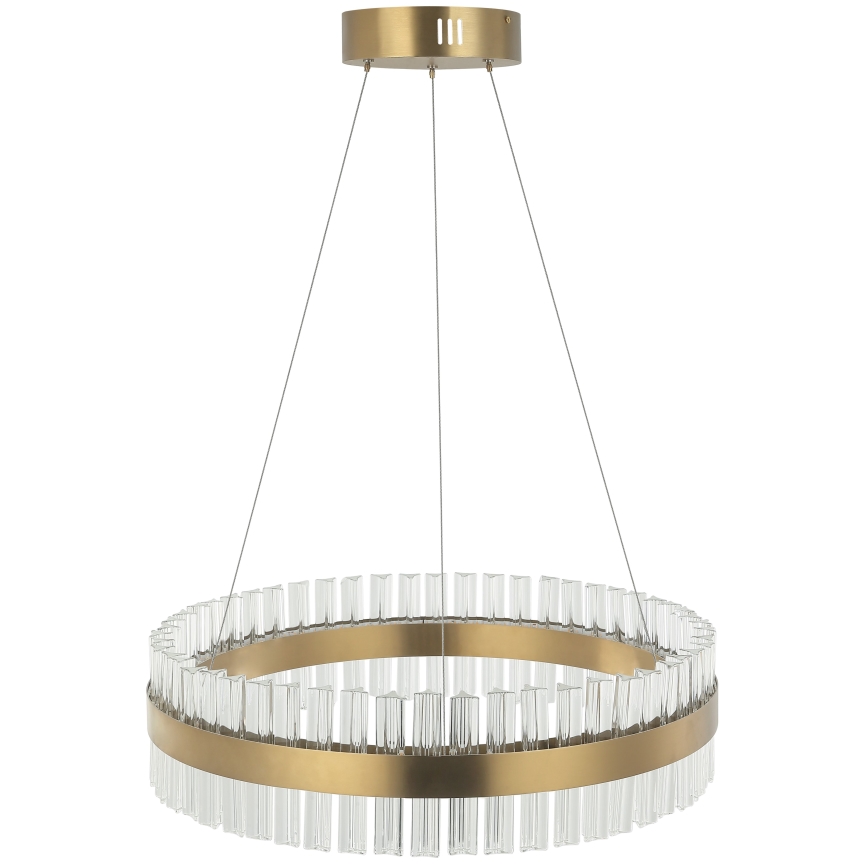 Zambelis 22040 - LED ljusreglerad ljuskrona på textilsladd LED/68W/230V guld