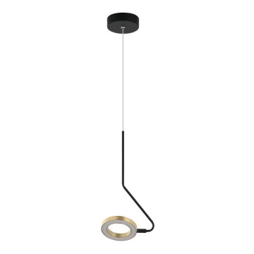 Zambelis 22045 - LED ljusreglerad ljuskrona på textilsladd LED/7W/230V CRI90 svart