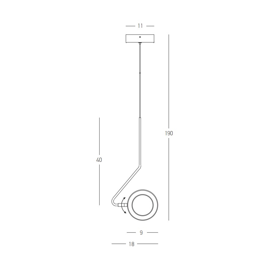 Zambelis 22045 - LED ljusreglerad ljuskrona på textilsladd LED/7W/230V CRI90 svart