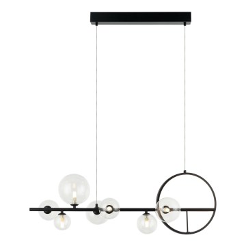 Zambelis 22063 - LED ljusreglerad ljuskrona på textilsladd LED/14W + 7xG9/7W/230V