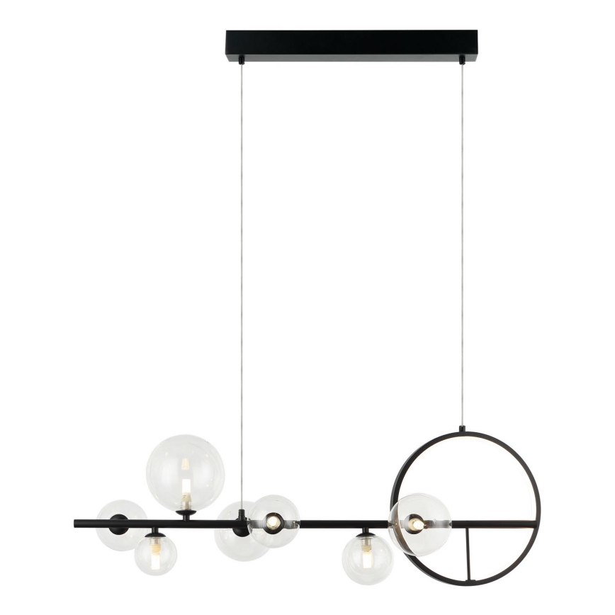 Zambelis 22063 - LED ljusreglerad ljuskrona på textilsladd LED/14W + 7xG9/7W/230V