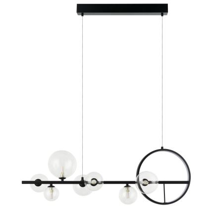 Zambelis 22063 - LED ljusreglerad ljuskrona på textilsladd LED/14W + 7xG9/7W/230V